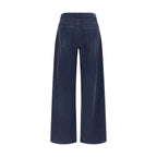 The Row Blue Cotton Casual Pants
