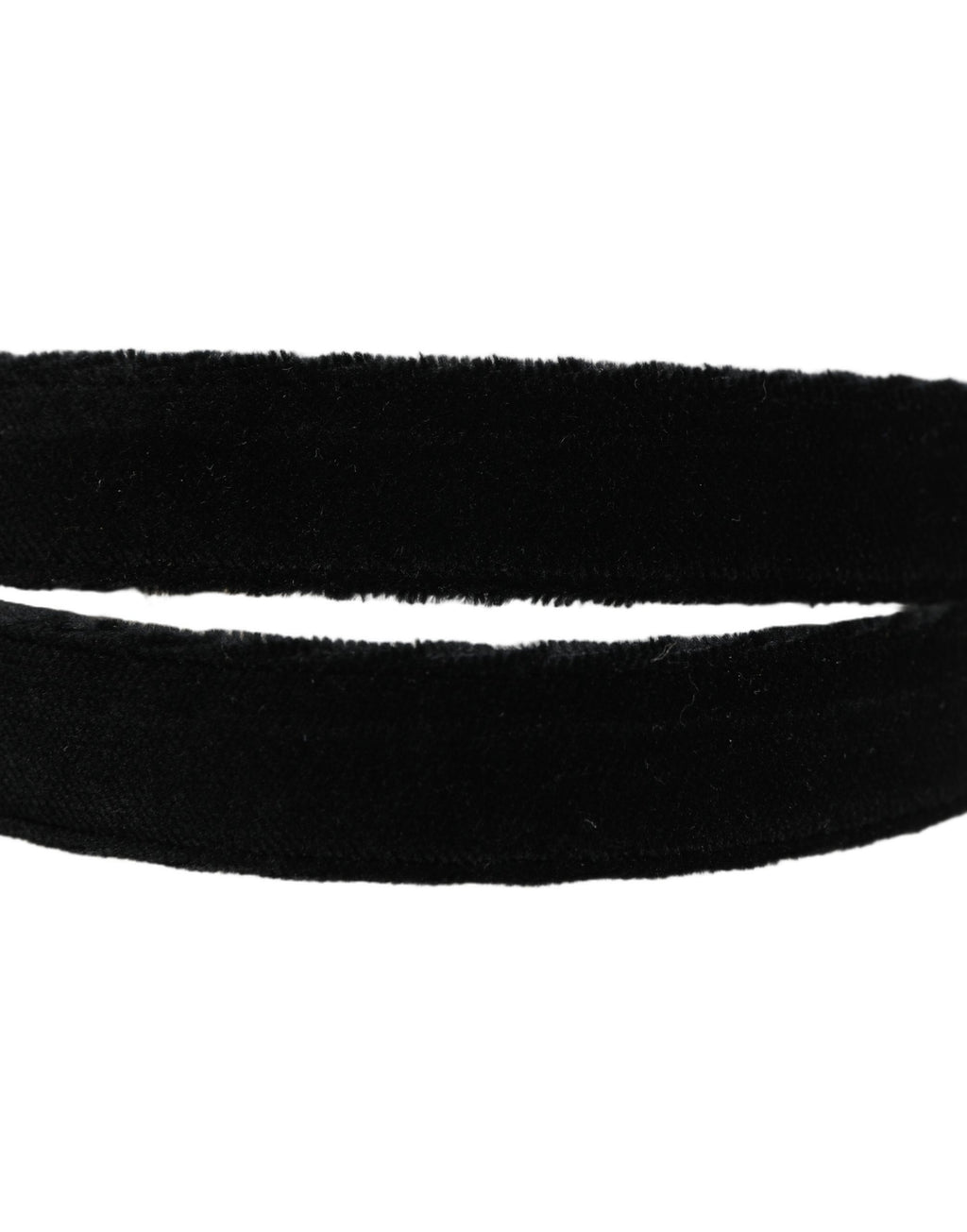 Dolce & Gabbana Men Black Velvet Gold Tone Metal Buckle Belt