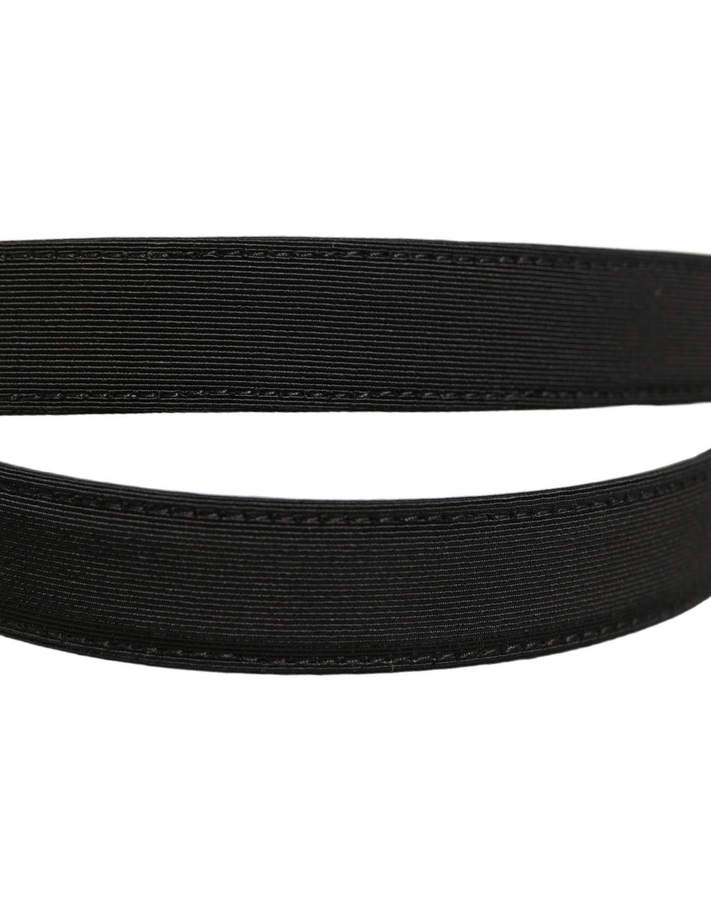Dolce & Gabbana Black Canvas Leather Gold Metal Buckle Belt