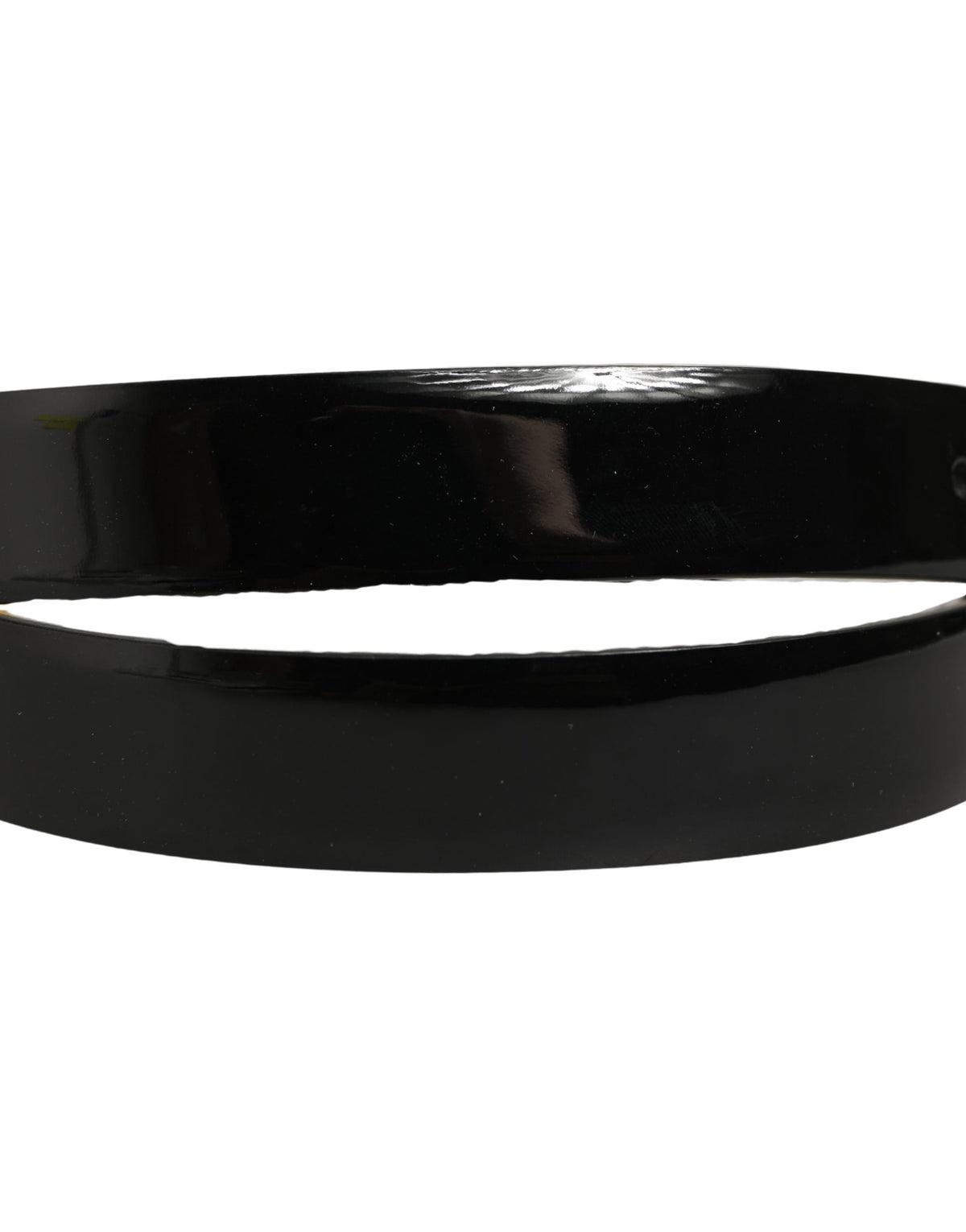 Dolce & Gabbana Black Classic Leather Gold Tone Buckle Belt