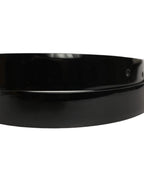 Dolce & Gabbana Black Classic Leather Gold Tone Buckle Belt