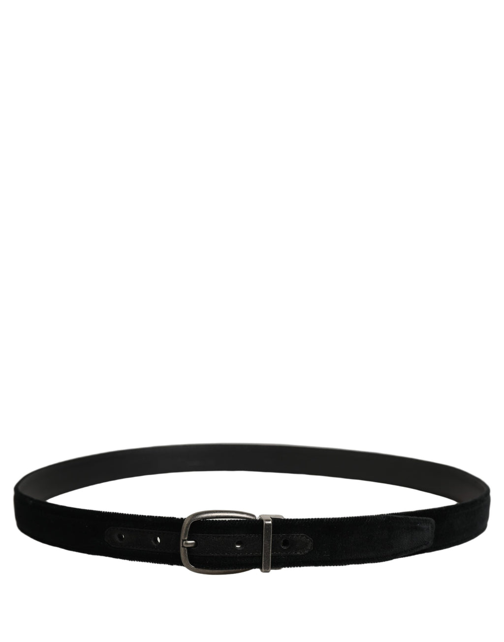 Dolce & Gabbana Black Cotton Metal Buckle Classic Men Belt