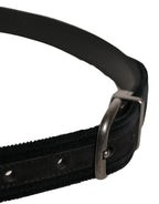 Dolce & Gabbana Black Cotton Metal Buckle Classic Men Belt