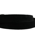 Dolce & Gabbana Black Cotton Metal Buckle Classic Men Belt