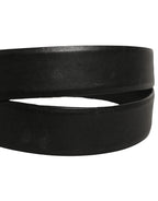 Dolce & Gabbana Black Calf Leather Classic Silver Buckle Belt