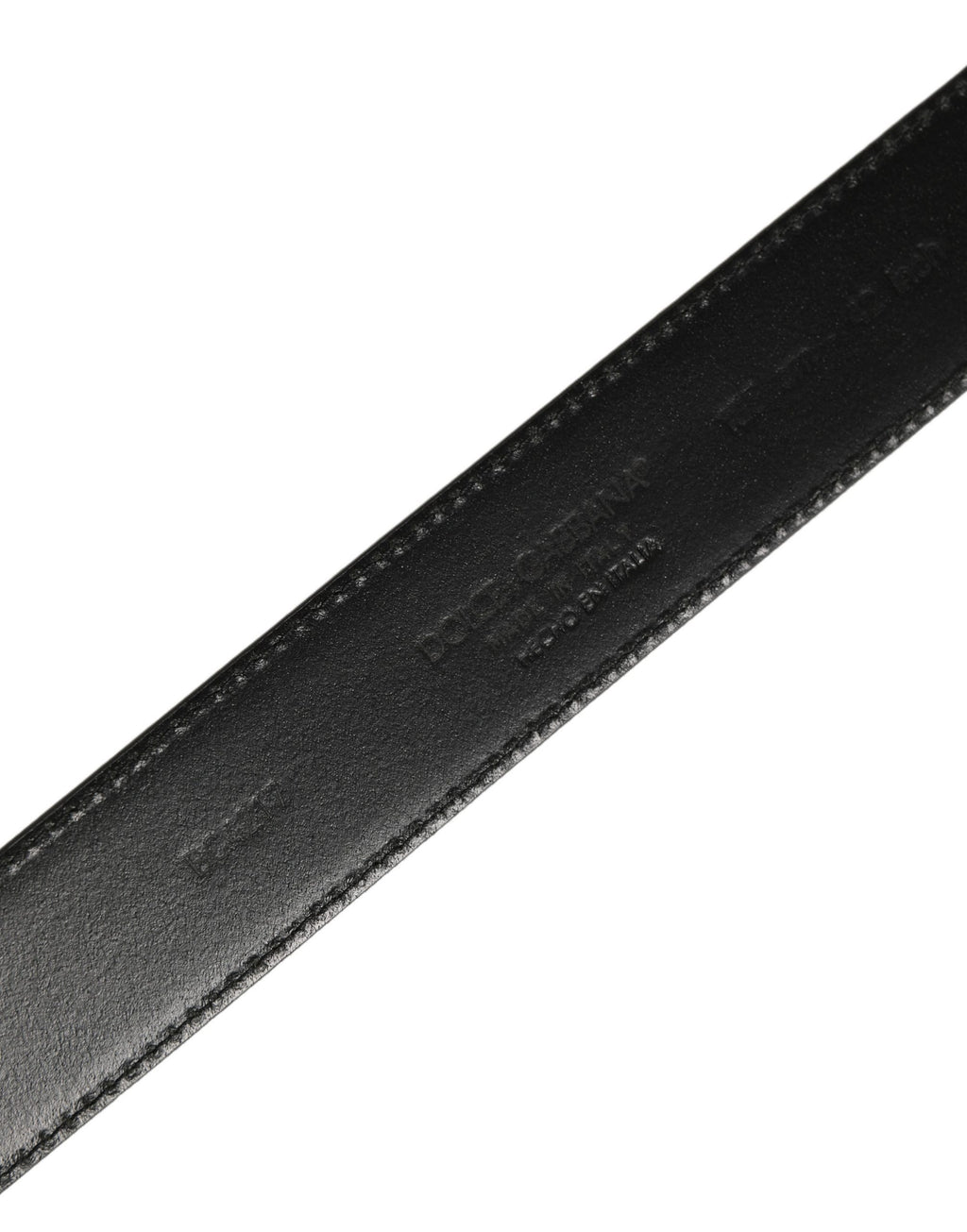 Dolce & Gabbana Black Patent Leather Silver Metal Buckle Belt