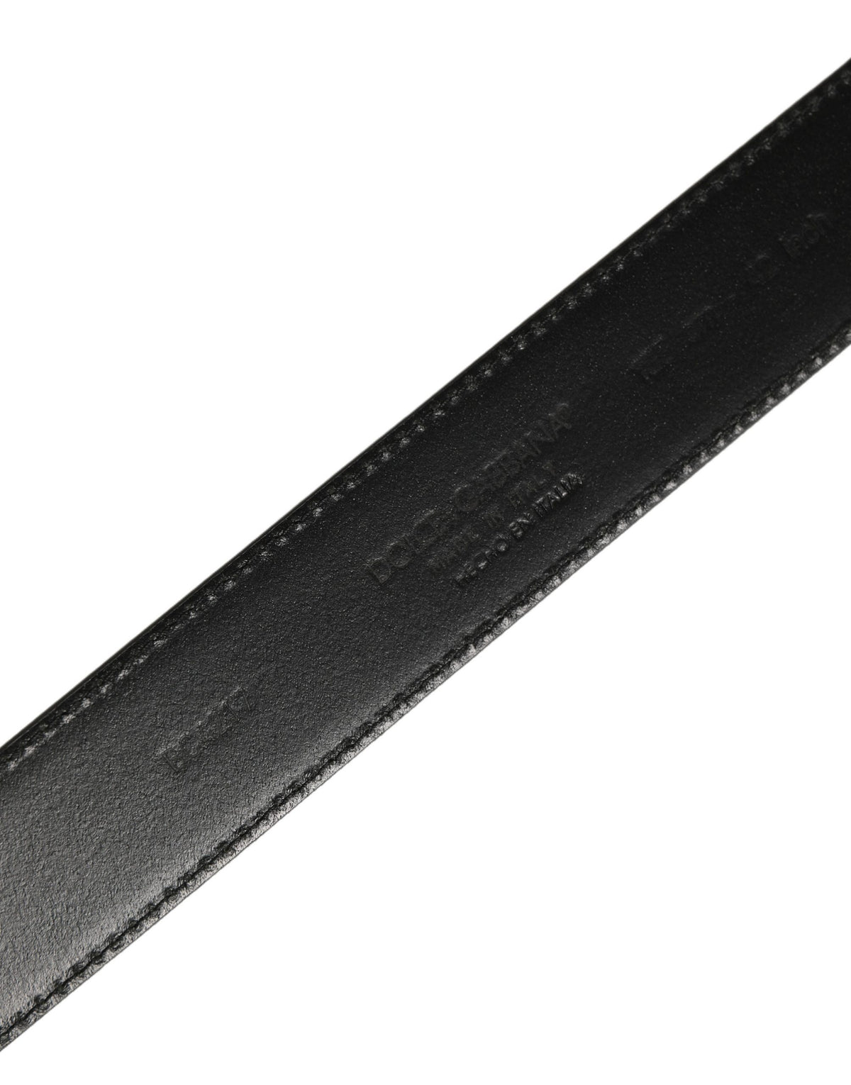 Dolce & Gabbana Black Patent Leather Silver Metal Buckle Belt
