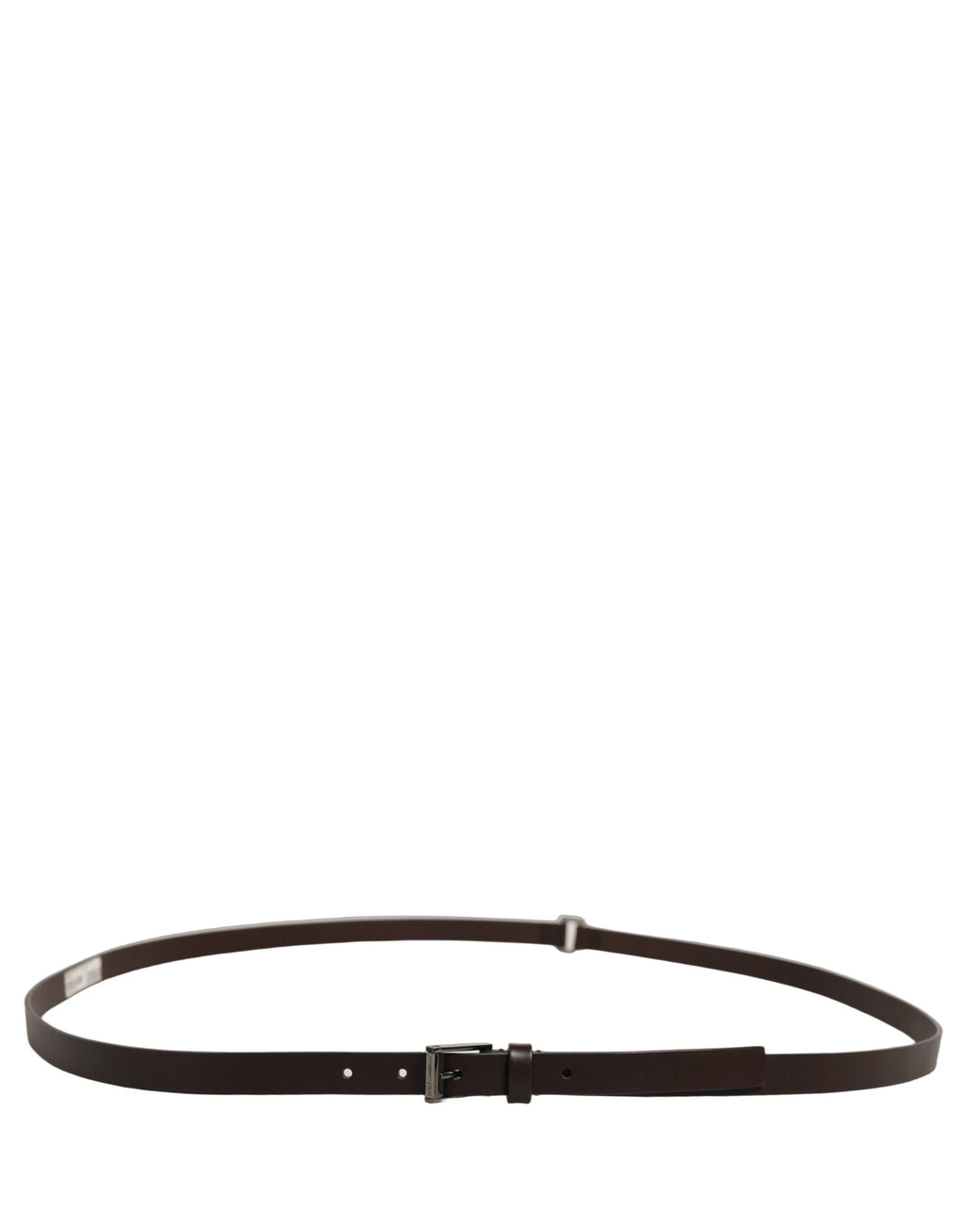 Dolce & Gabbana Brown Leather Double Wrap Metal Buckle Belt