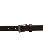 Dolce & Gabbana Brown Leather Double Wrap Metal Buckle Belt