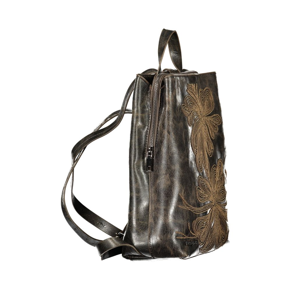 Desigual Brown Polyurethane Women Backpack