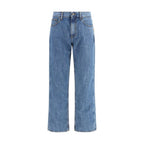 Burberry Blue Cotton Straight-Leg Jeans