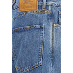 Burberry Blue Cotton Straight-Leg Jeans