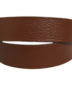 Dolce & Gabbana Brown Leather Bee Accent Metal Buckle Belt