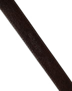 Dolce & Gabbana Men Brown Leather Gold Tone Metal Buckle Belt