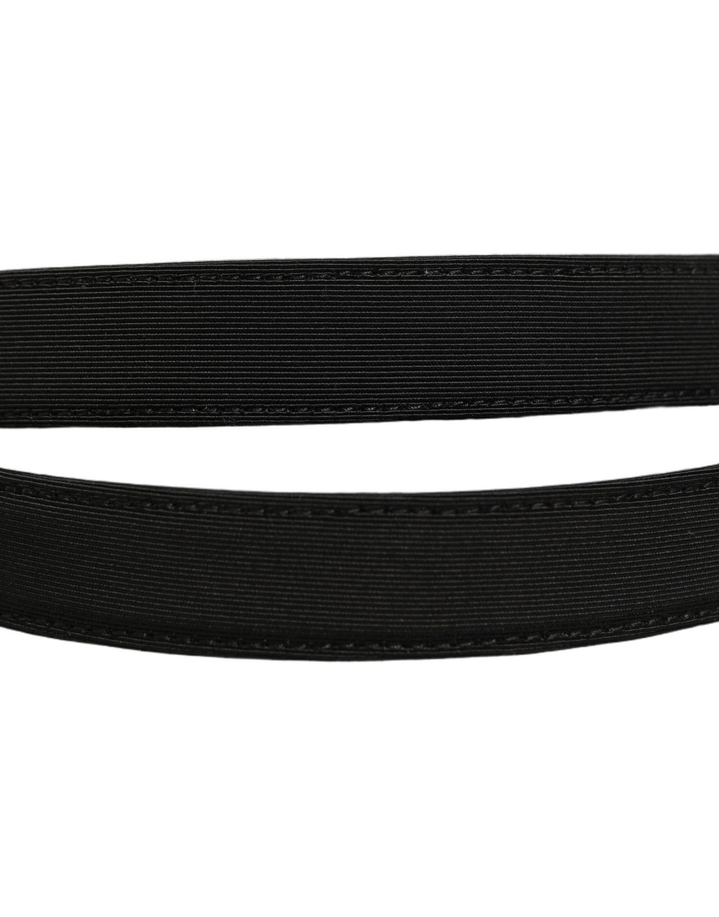 Dolce & Gabbana Black Canvas Leather Gold Metal Buckle Belt