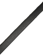 Dolce & Gabbana Black Ivory Silver Tone Metal Buckle Belt
