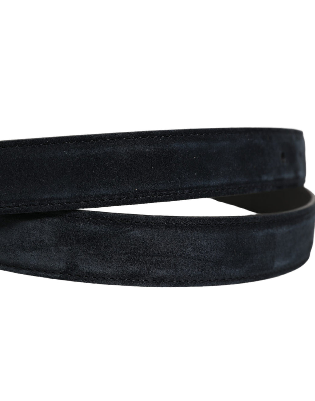 Dolce & Gabbana Men Black Leather Gold Tone Metal Buckle Belt