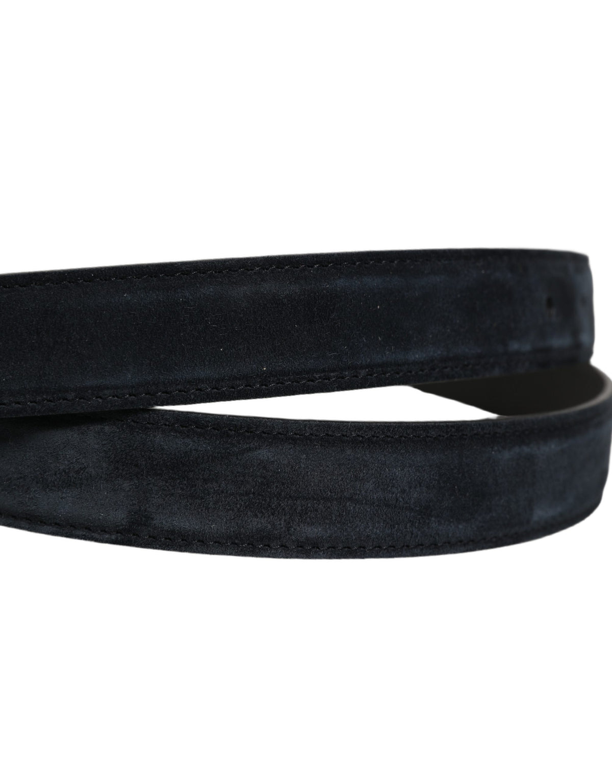 Dolce & Gabbana Men Black Leather Gold Tone Metal Buckle Belt