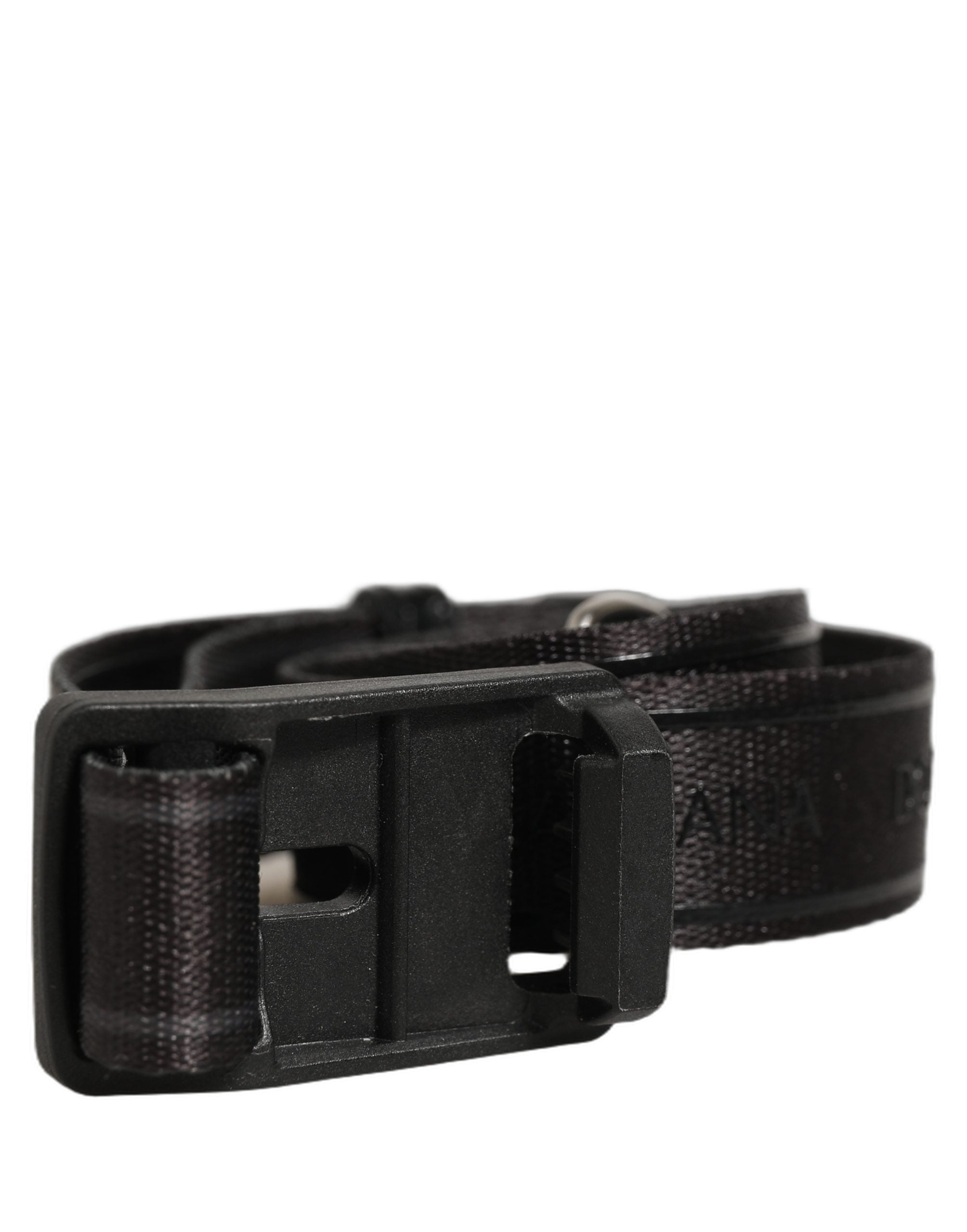 Dolce & Gabbana Men Black Nylon Webbing Plastic Buckle Belt