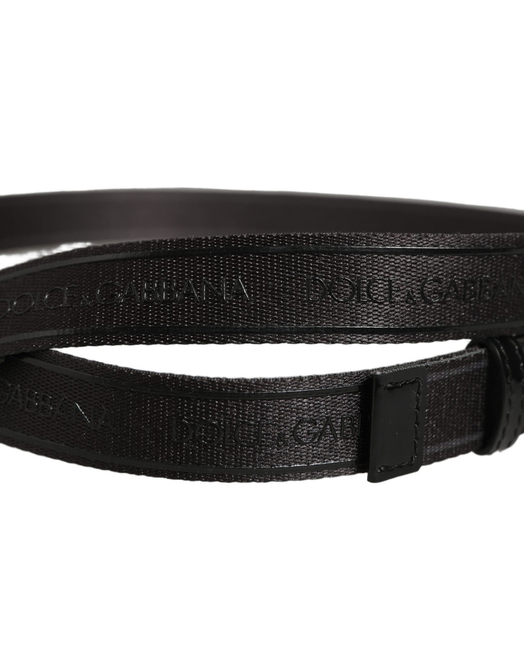 Dolce & Gabbana Men Black Nylon Webbing Plastic Buckle Belt