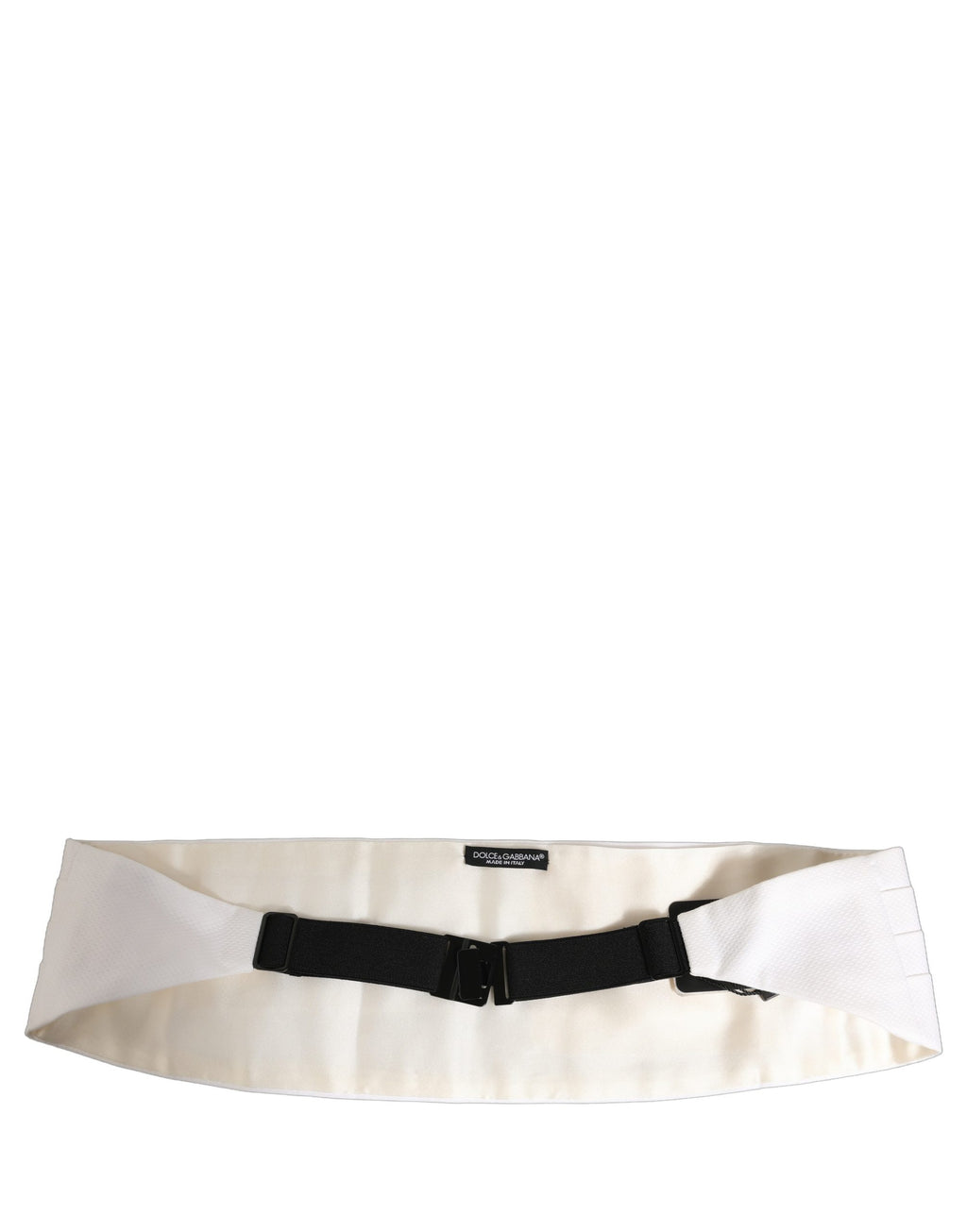 Dolce & Gabbana White Men Wide Waist Belt Cotton Cummerbund