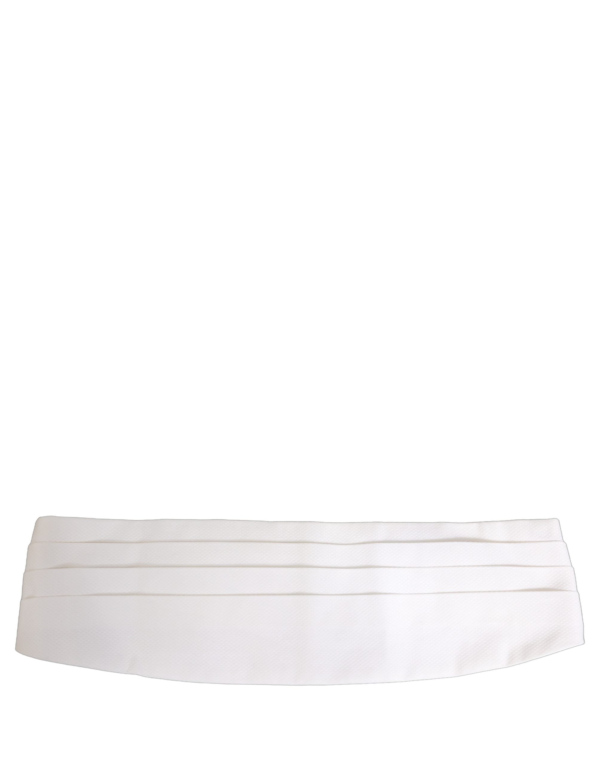 Dolce & Gabbana White Men Wide Waist Belt Cotton Cummerbund