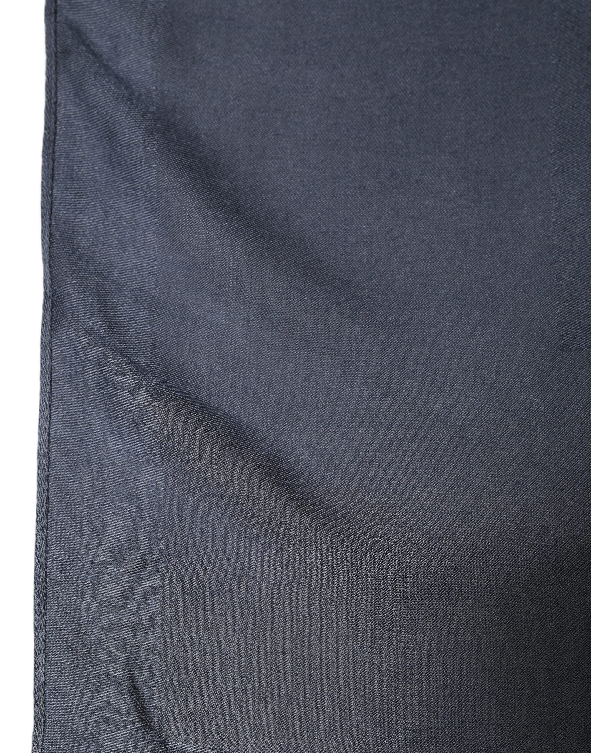 Dolce & Gabbana Dark Blue Modal Frayed Edge Lace Stole Scarf