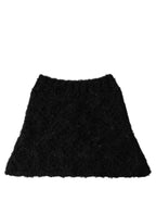 Dolce & Gabbana Men Black Cashmere Knitted Neck Warmer Scarf