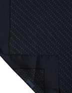Dolce & Gabbana Dark Blue Silk Pocket Square Foulard Scarf
