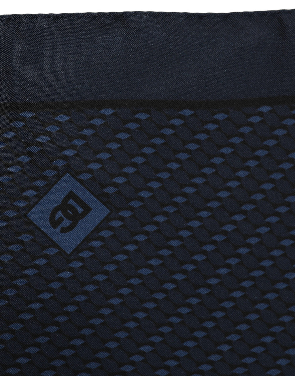 Dolce & Gabbana Dark Blue Silk Pocket Square Foulard Scarf