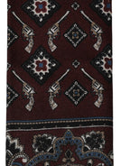 Dolce & Gabbana Burgundy Skinny Twilly Fringed Foulard Scarf