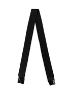 Dolce & Gabbana Men Black Wool Knitted Fringed Foulard Scarf