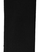 Dolce & Gabbana Men Black Wool Knitted Fringed Foulard Scarf