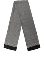 Dolce & Gabbana Black White Geometric Silk Neck Shawl Scarf