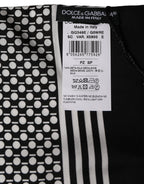 Dolce & Gabbana Black White Geometric Silk Neck Shawl Scarf