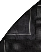 Dolce & Gabbana Black Polka Dot Pocket Square Foulard Scarf