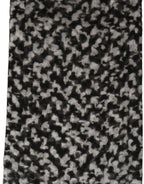 Dolce & Gabbana Black White Herringbone Tweed Shawl Scarf