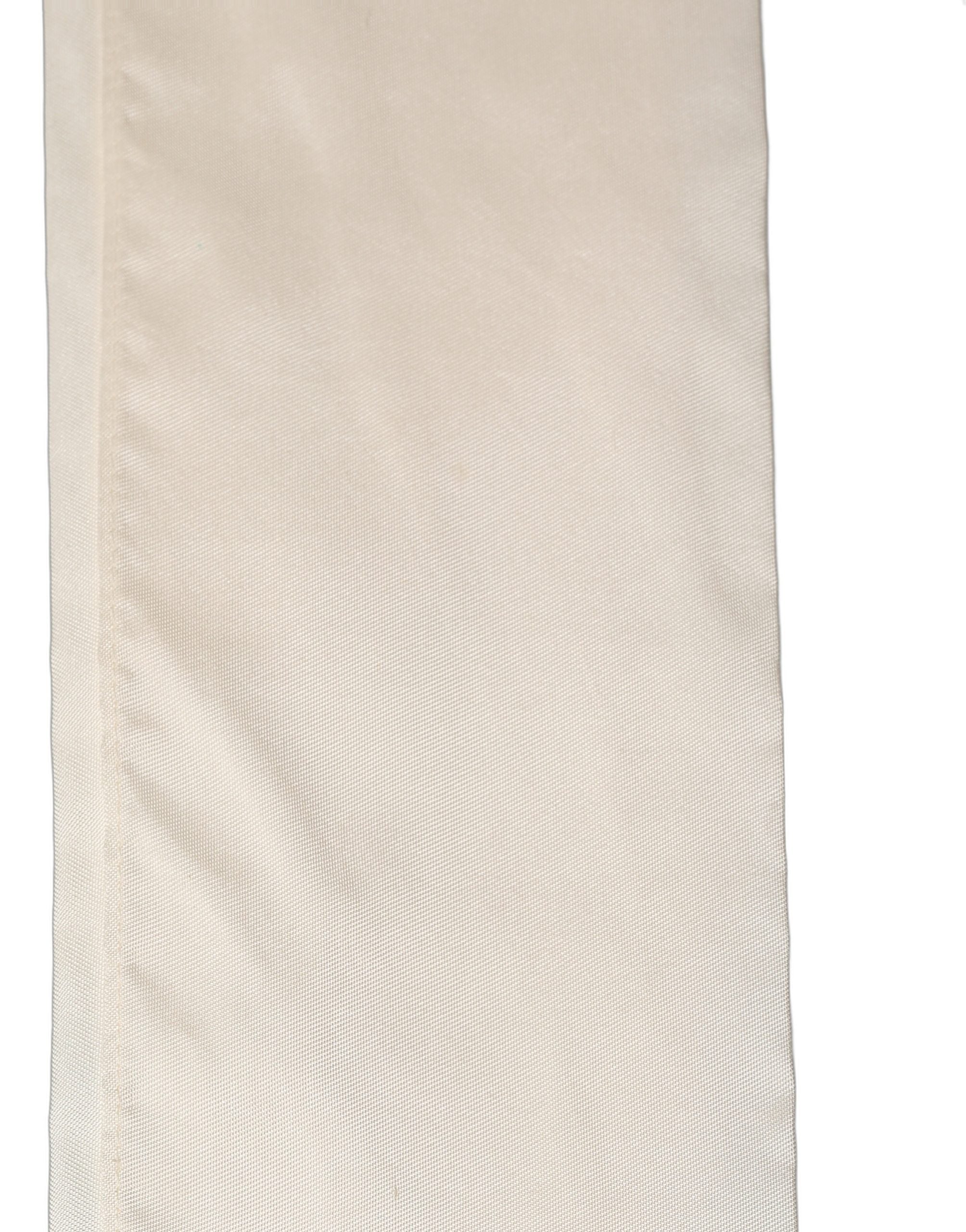 Dolce & Gabbana Men Cream Satin Silk Fringed Neck Shawl Scarf