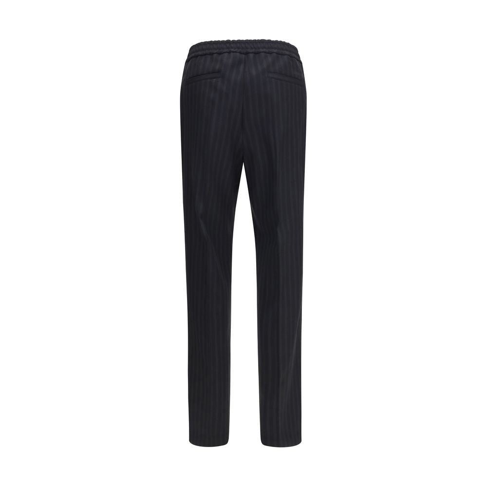 Versace Black Wool Oves Aries Dress Pants