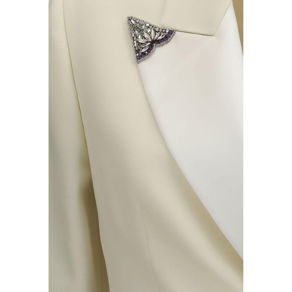 Versace Beige Wool Oves Aries Blazer