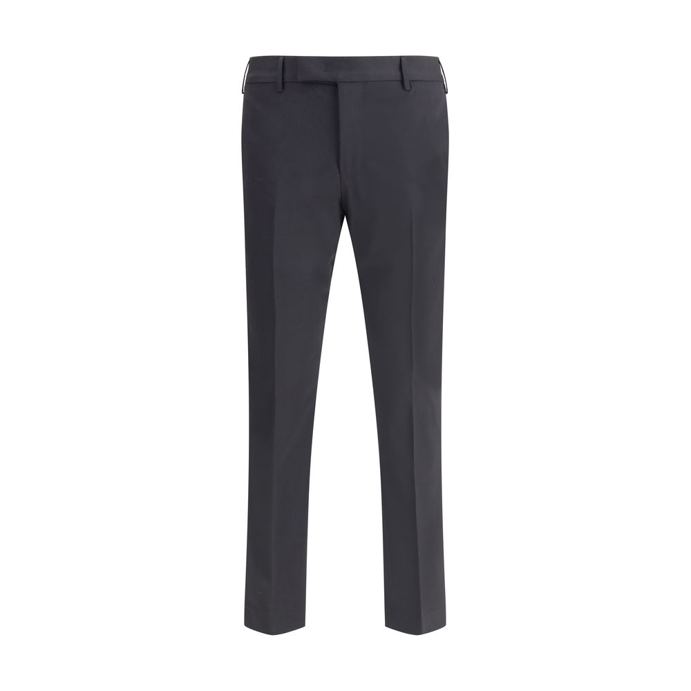 PT Torino Black Wool Oves Aries Casual Pants