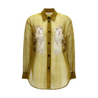 Khaite Beige Silk Pattern Shirt