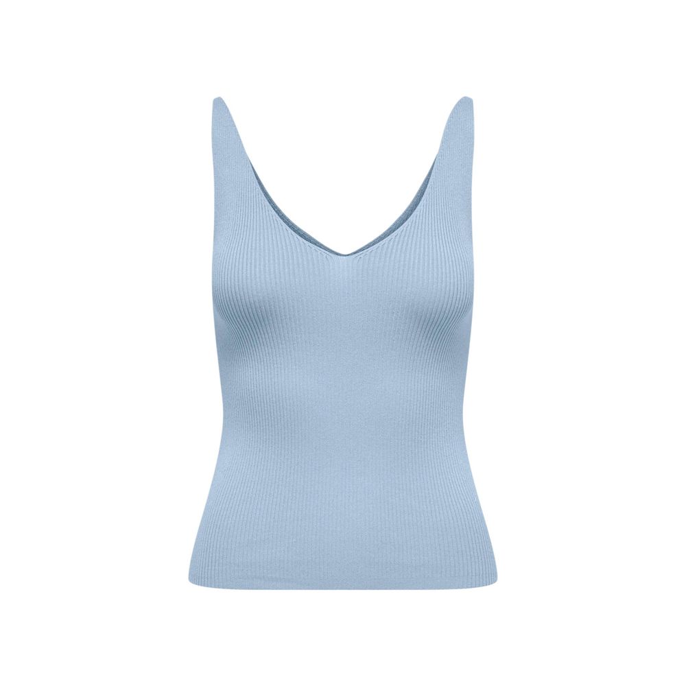 Jacqueline De Yong Blue Viscose Tank Tops