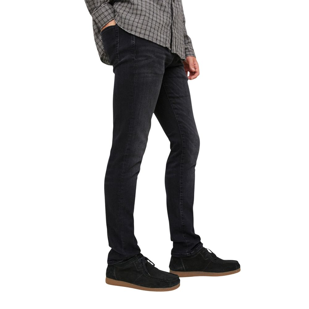 Jack Jones Black Cotton Skinny Jeans