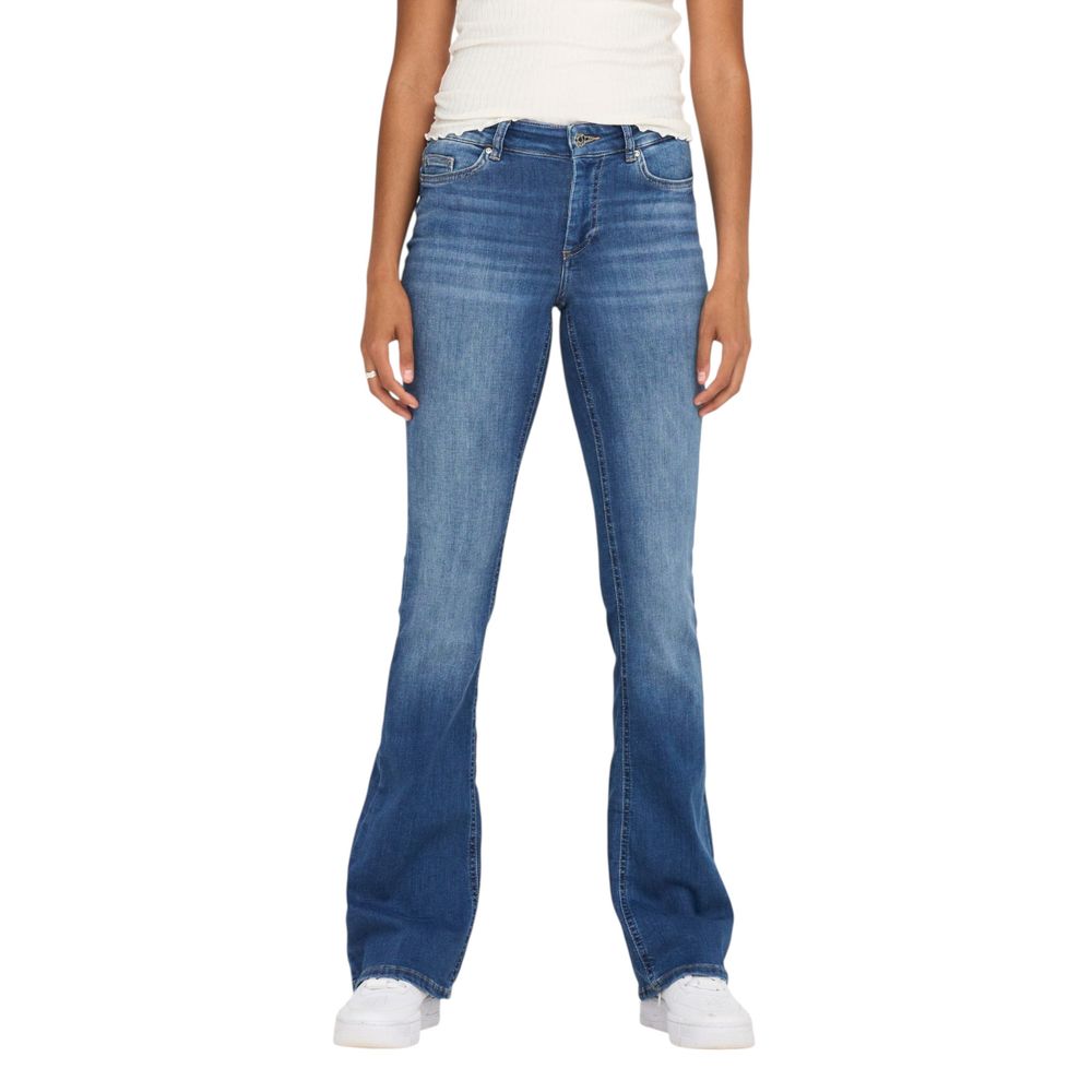 Only Blue Cotton Bootcut Jeans