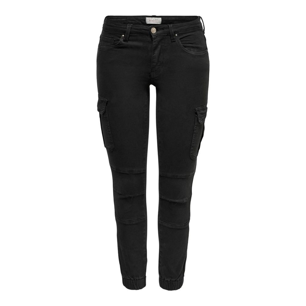 Only Black Cotton Cargo Pants