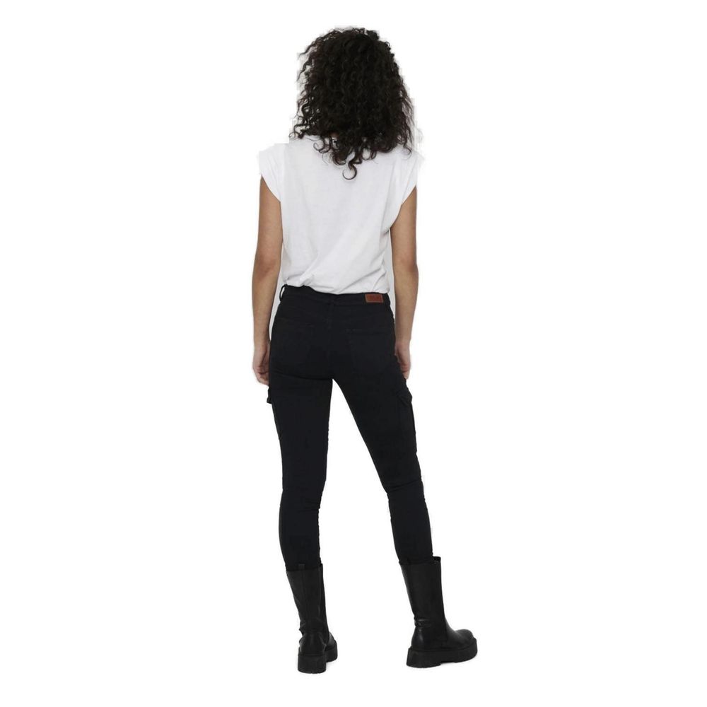 Only Black Cotton Cargo Pants