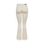 Only Cream Cotton Bootcut Jeans