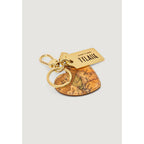 Alviero Martini Prima Classe Beige Leather Keychain