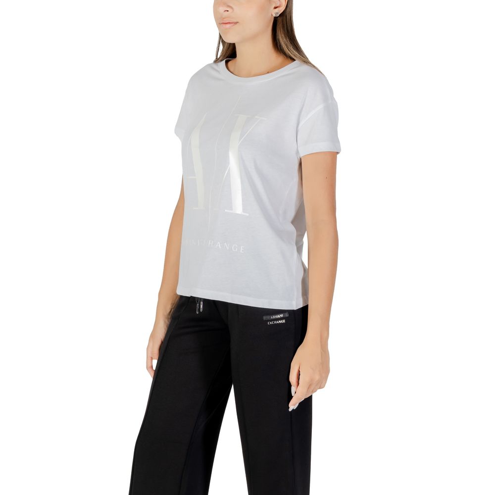 Armani Exchange White Cotton T-Shirt